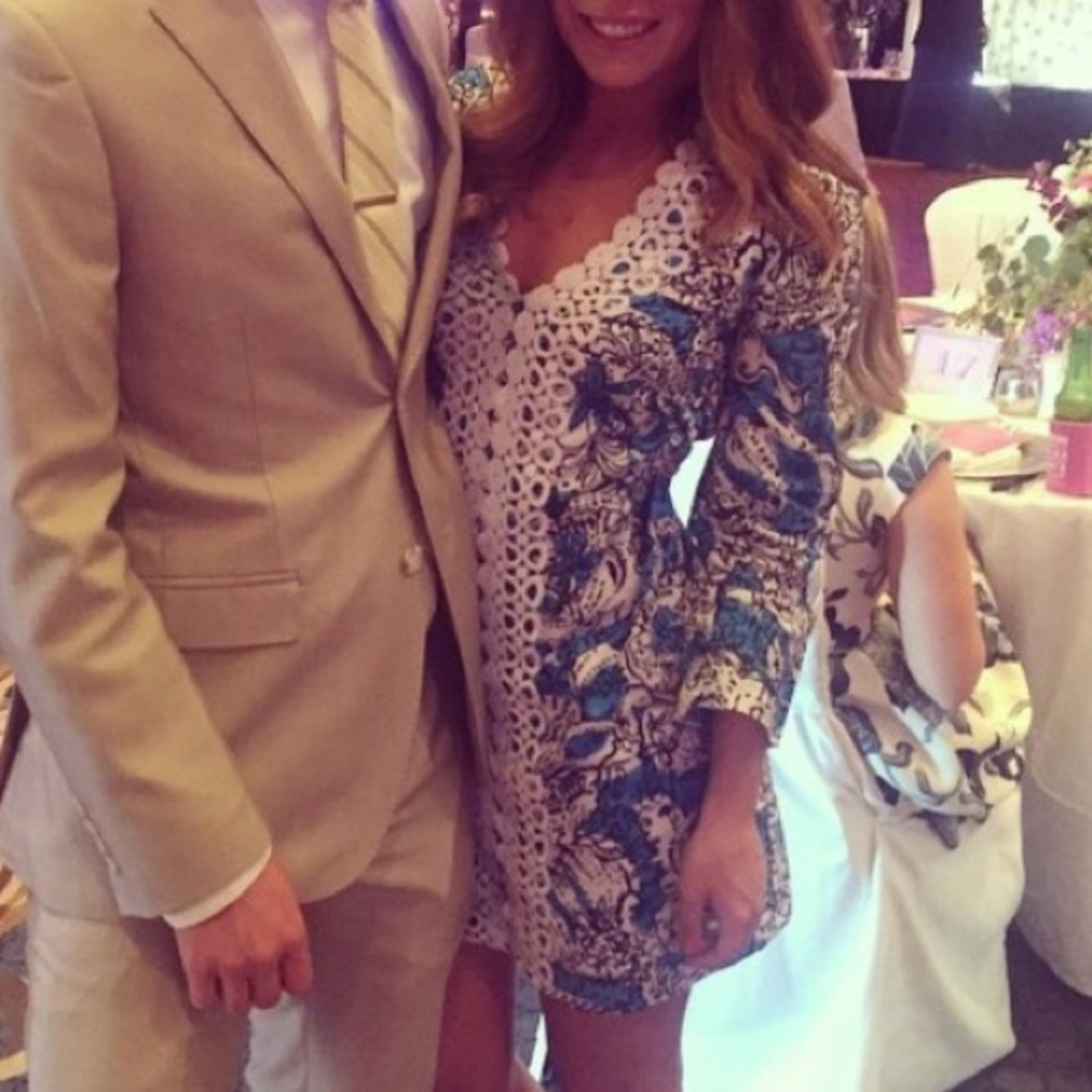 Lilly Pulitzer Blue and White Mini Dress